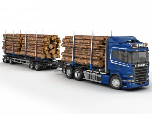 truck r 730 timber 3D Model