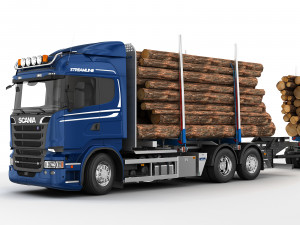 truck r 730 timber Modèle 3D
