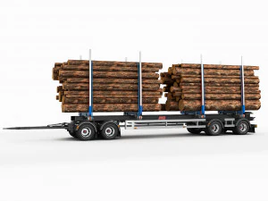 truck r 730 timber 3D Model