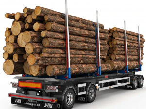 truck r 730 timber 3D Model