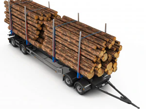 truck r 730 timber 3D Model