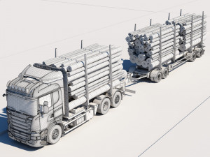 truck r 730 timber Modèle 3D