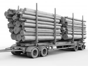 truck r 730 timber 3D Model