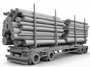 truck r 730 timber 3D Model