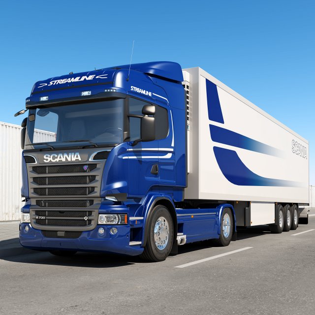 truck 6x2 higline 3D Model .c4d .max .obj .3ds .fbx .stl .blend 