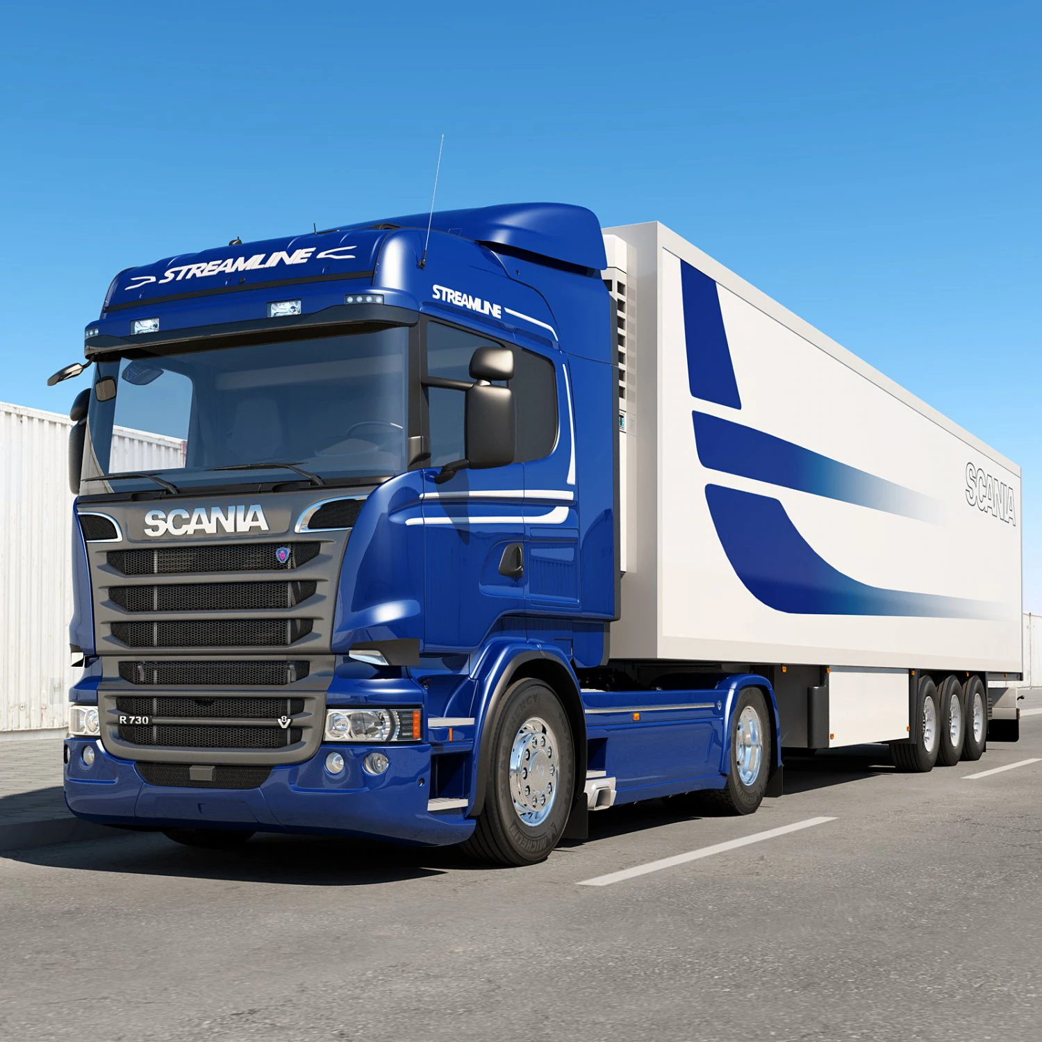 truck 6x2 higline 3D Model .c4d .max .obj .3ds .fbx .stl .blend 