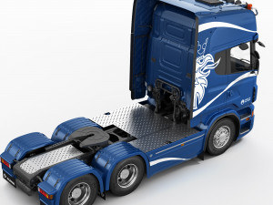 truck tractor 6x4 3D Model