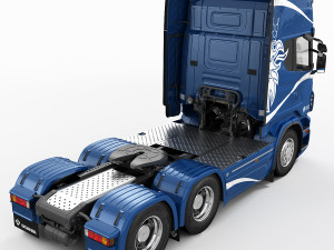 truck tractor 6x4 3D Model