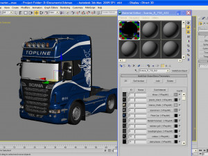truck tractor 6x4 3D Model