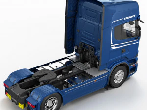 streamline truck with trailer 3D Model