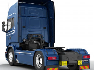 streamline truck with trailer 3D Model