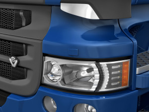 streamline truck with trailer 3D Модель