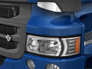 streamline truck with trailer 3D Model