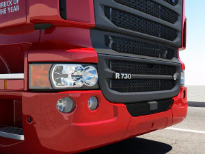 streamline truck with trailer 3D Model