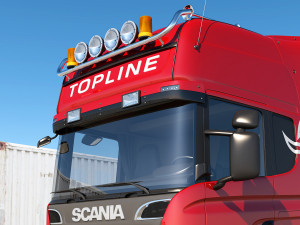 truck with tanker trailer 3D 모델