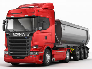 truck tipper trailer 3D-Modell