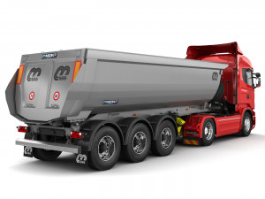 truck tipper trailer 3D Model