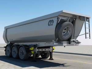 truck tipper trailer 3D Model