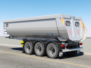 truck tipper trailer 3D Model
