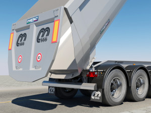 truck tipper trailer 3D Model