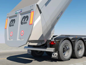 truck tipper trailer 3D Model