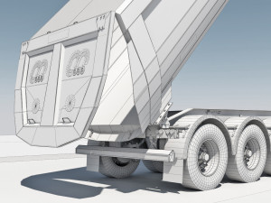 truck tipper trailer 3D Model