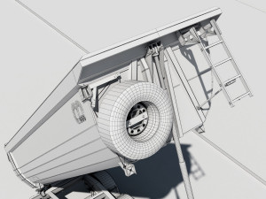 truck tipper trailer 3D Model