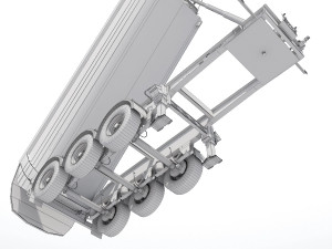 truck tipper trailer 3D Model