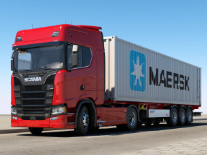 Truck s 730 container Model 3D