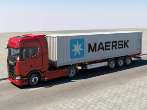 Truck s 730 container Model 3D