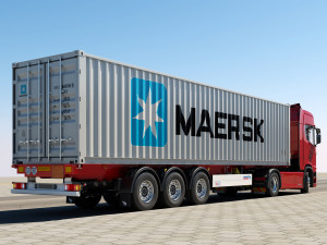 Truck s 730 container Model 3D
