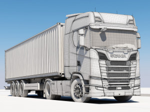 Truck s 730 container Model 3D