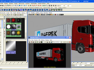 Truck s 730 container Model 3D
