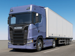 truck s730 with trailer 3D-Modell
