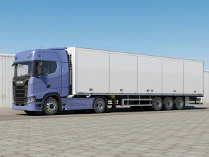 truck s730 with trailer 3D Model