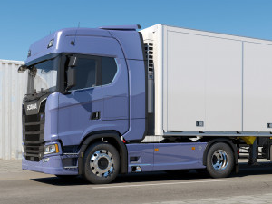 truck s730 with trailer Modelo 3D