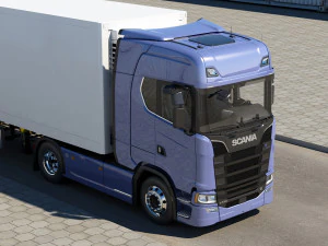 truck s730 with trailer 3D Model