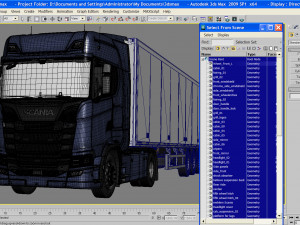 truck s730 with trailer Modelo 3D