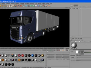 truck s730 with trailer 3D Model