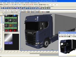 truck s730 with trailer 3D Model