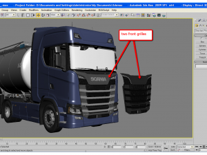 truck with semi trailer tanker 3D Модель