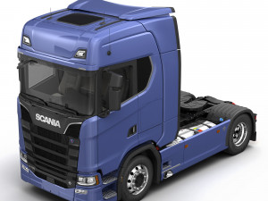 truck with semi trailer tanker 3D Модель