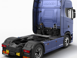 truck with semi trailer tanker 3D Модель