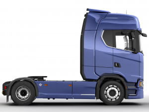 truck with semi trailer tanker 3D Модель
