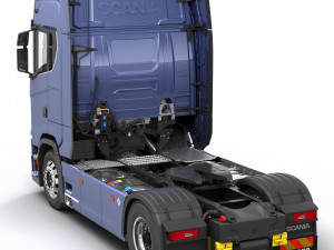 truck with semi trailer tanker 3D Модель