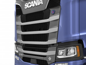 truck with semi trailer tanker 3D Модель