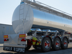 truck with semi trailer tanker 3D Модель