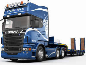 Truck platform trailer 3D-Modell