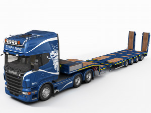 Truck platform trailer 3D 模型