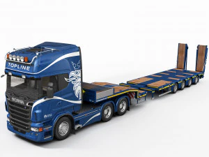 Truck platform trailer 3D Model